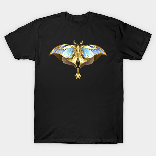 Mechanical Moth ( Steampunk Butterfly ) T-Shirt by Blackmoon9